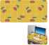 Generic Cute Cherry Yellow Plaid Desk Mat Multifunctional Large Mouse Pad for Desk,