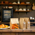 50 9x4.3x11 Inch PCS Bakery Bags with Window - Large Bread Bags for Homemade & Sourdough Bread, Brown Paper Bread Bag