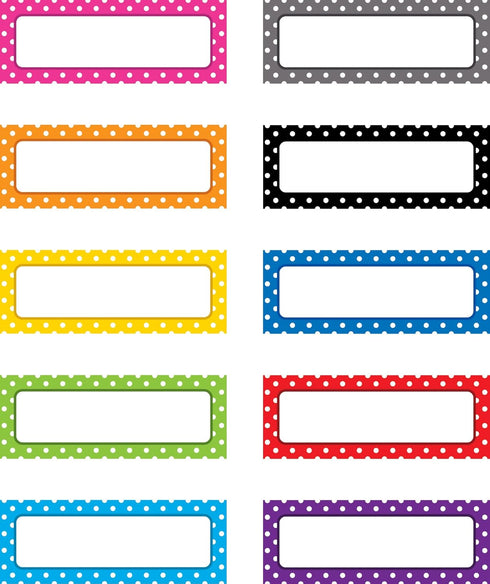 Teacher Created Resources Polka Dots Magnetic Labels - 3" x 3"
