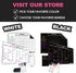 Black Magnetic Calendar for Refrigerator, Dry Erase Calendar for Family, Kids, Menu Planner, 12 x 16in with 4 Markers