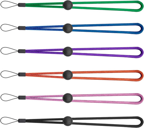 YOUOWO 6 Pack Nylon Wrist Lanyard, Adjustable Length for Flashlight, Wallet, USB Drive, Cell Phone Charms, Key ID