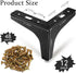 12 4 Inch Chumia Pieces Black Furniture Legs, Metal Furniture Replacement Feet Triangle, Table Legs for Cabinet Sofa