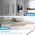 KNOBWELL 6 Pack 10" Black Cabinet Handles, Euro Style Stainless Steel Modern Long Kitchen Door Pulls