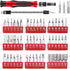 ORIA Precision Screwdriver Kit, Mini Screwdriver Set, 60 in 1 Small Screwdriver with 56 Bits Repair Tools with Flexible Shaft, Extension Rod for Mobile Phone, Smartphone, Tablet, PC, Red by ORIA