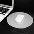 ProElife Premium Aluminum Metal Mouse Pad, 8.66-inch Round Mousepad with Anti-Slip Base, Silver Color