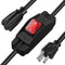 Weewooday 3 Prong Outdoor Extension Cord with Waterproof Switch, 1.5 ft, 1875W Heavy Duty 14/3 SJT Cable
