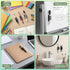 AOZUO 50 Pack Adhesive Pencil Holders for Desk, Silicone Flexible Adhesive Pen Holder for Desk Wall Clipboard, Reusable