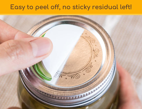 Mason Jar Lid Labels - Removable Canning Label, Waterproof Write-On Meal Prep Label for Food Container, 90pcs