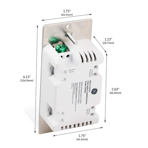 Enbrighten Add-On Switch QuickFit, In-Wall Rocker Paddle, Z-Wave ZigBee Wireless Smart Lighting Controls, 46199