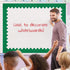 Chalkboard Border 16Ft Bulletin Board Borders, Green Scalloped Rolled Border Trim for Classroom Décor