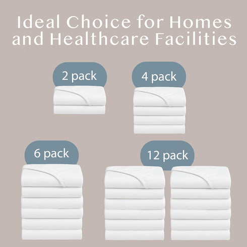 2 Pack 36 84 12 BLISSFORD - Fitted Hospital Bed Sheets with Elastic All Around for a Cotton Rich Soft Knitted Jersey