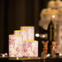 Cozeyat 4 Pack Pink Blossom Flameless Candles Battery Operated LED Pillar Candles with Remote Timer Color Changing