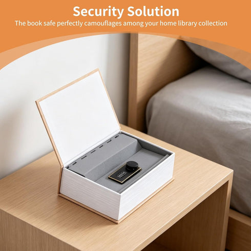 Tomedny Diversion Book Safe, Book Box with Combination Lock Decorative Hidden Safe Mini Money Box for Home Office