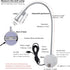 Dimmable 3CCT 5V 15" 1-Pack Touch USB Wall Mounted Bedside Reading Lamp Aluminum Silver Wall Sconce