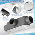 Tandefio 4 Pcs Threaded T Type Conduit Body, Stamped Steel Cover, Die Cast Aluminum Junction Box (1/2 Inch)