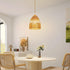 Boho Rattan Pendant Light Kitchen Island,Farmhouse Chandeliers Adjustable Height Hanging lamp for Dining Room,Kitchen