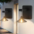 2 Pack Outdoor Solar Powered Wall Light with Bulb Dusk to Dawn