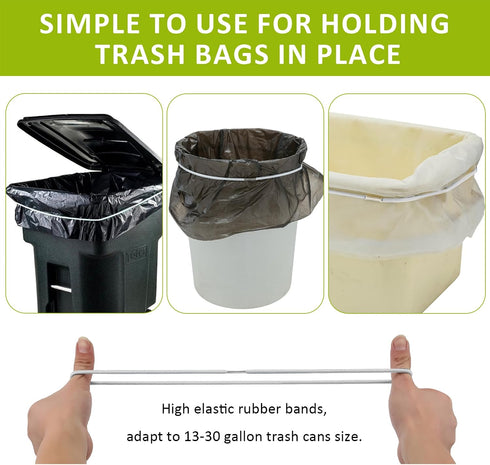 HYLIYAKI 13 30 Set 3 Trash Can Bands, Garbage Can Bands Good Elastic Hold Trash Bags in Place, Large Durable Rubber