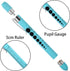 Aokin Medical Pen Light for Nurse Doctor, Reusable LED Flashlight with Pupil Gauge and Ruler, Sky Blue