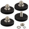 ULIBERMAGNET 4Pack Anti-Scratch Neodymium Magnet with Rubber Coated and M6 Male Thread,Super