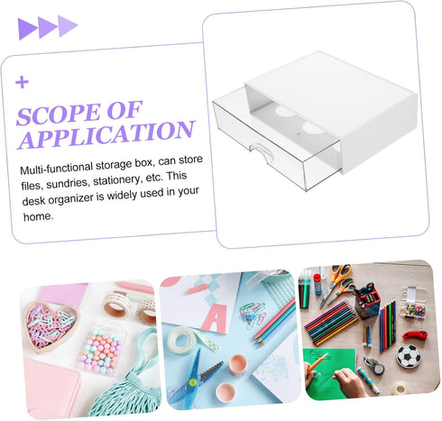 Multi-function Desk Organizer with Drawer Storage Versatile Container for Office Home Use for Makeup Stationery