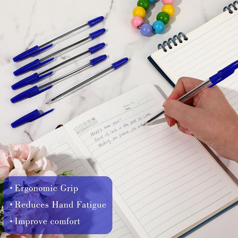 Sayglossy 200 1.0mm Pcs Ballpoint Pens Bulk Medium Point Bullet Tip Smooth Writing Ink Pens for Office Business Server