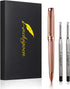 Ballpoint Pen with Gift Box for Men Women, Luxury Stainless Steel Retractable Pen for Home Office Use, 2 Extra Refills