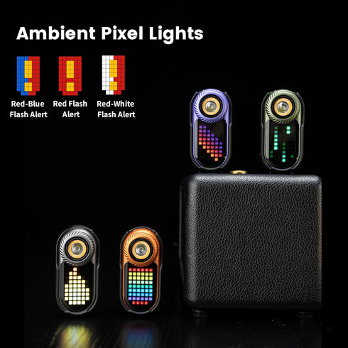 LOOPDOT EDC Flashlight Rechargeable Small and Powerful LED Flashlight with RGB Pixel Display, Interactive Games