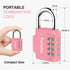 Puroma 1 Pack Waterproof Combination Lock, 4 Digit Padlock for School Gym Locker, Outdoor Storage (Rose Pink)