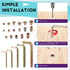 Swpeet 175Pcs M4 M5 M6 M8 M10 Metric Carbon Steel Color Zinc Plated Threaded Inserts Nuts and T-Nut 4 Pronged Tee Blind