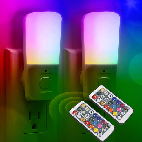 L LOHAS LED Kids Night Lights Plug in, RGB Color Changing Plug