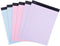 Mintra Office Legal Pads, BASIC PASTEL 6pk, 8.5in x 11in, Narrow Ruled, 50 Sheets per Notepad for School and Office