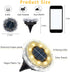 6 Pack echosari Solar Ground Lights, Upgraded Solar Garden Lights Auto ON/Off Landscape Lighting Outdoor In-Ground