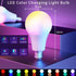 Color Changing Light Bulb with Remote, RGB 9W A19, 6500K White E27/E26, 16 Color Choices, Dimmable (4 Pack)