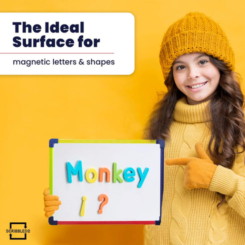 Small White Board Dry Erase Board for Kids - Portable 9"x12" Lapboard with 4 Markers Included for School