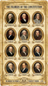 Set (4 Pack) Summary, 11x17 JELLY BEAN GENIUS Constitution Poster - Framers, Flag, Article I - Laminated - US History