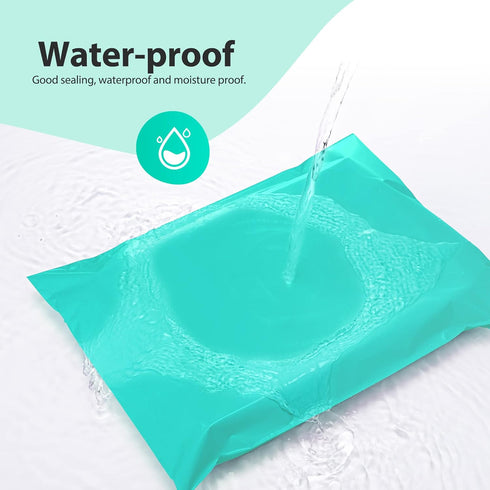 Fuxury Large Teal Poly Mailers 14.5x19'' 200Pc, Waterproof Shipping Bags for Clothing, Strong Adhesive
