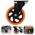 5-inch Swivel Cart Replacement Wheels, Sturdy Flat-Base Casters for Furniture and Industrial Cabinets, Smooth Rolling