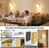 1 Pack 6000mAh 4 Dimmable iThird Battery Operated Wall Sconce Light: Gold Rechargeable Wall Lights with Touch