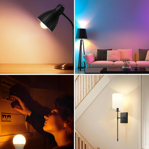 Yochoice Bulb Dimmable A19 Bulb 9 3 Bulb Non-Hardwired2 Pack Rechargeable Battery Operated Light with Remote Control