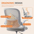 Thctvous Drafting Chair, Desk Chair with Flip-Up Armrests, High Desk Chair Adjustable Height, Ergonomic Tall Office