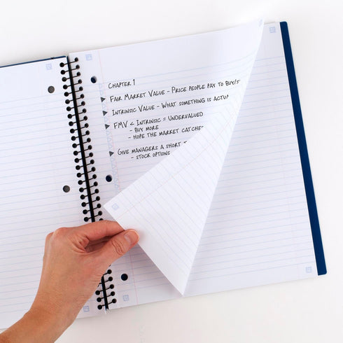 Five Star Advance Spiral Notebook - 1 Subject, College Ruled Paper, 8-1/2" x 11", 100 Sheets, Spiral Guard, Movable