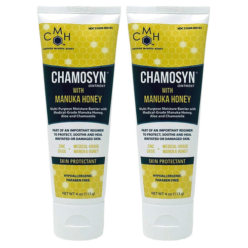 Chamosyn-SC0125W Moisture Barrier Ointment Skin Protectant with Aloe, Chamomile & Manuka Honey, 4 oz Tube (2 Pack)