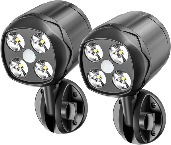 Motion Sensor Outdoor Lights, Battery Operated Outdoor Light, 1000LM Motion Detector Lights