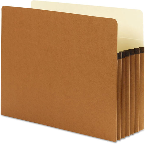 Smead File Pocket, Letter Size, Straight-Cut Tab, 5-1/4" Expansion, Redrope, 10 per Box (73234)
