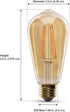 ST1960/FIL/AG 60 Dimmable, ST19 Bulb, 5.4" 2.5" 2100K Feit Electric Watt Equivalent WiFi No Hub Required, Alexa
