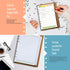Rancco A6 Budget Planner Refill Paper, 90 Pages Colorful 6-Ring Binder Expense Tracker with Divider, Pouch, Ruler