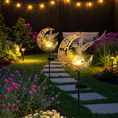 LightHummingbird Hummingbird Waterproof Outdoor Solar Solar LightMoon SolarLightSolar Butterfly Floor Lamp for Garden