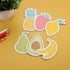Cobee Cute Fruit Sticky Notes, 6 Pack Large Fruit Cartoon Sticky Notes, Fruit Shape Markers Flags, Cartoon Large