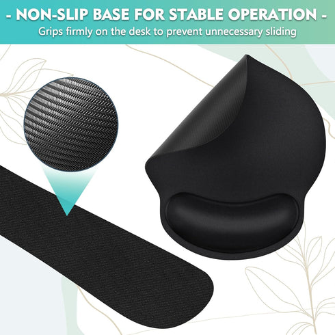 TONOS Mouse Pad and Keyboard Wrist Rest- Ergonomic Wrist Rest for Computer Keyboard and Mouse Pad, Memory Foam Wrist